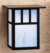 Arroyo Craftsman HS-10AM-P - 10" huntington sconce with roof and classic arch overlay