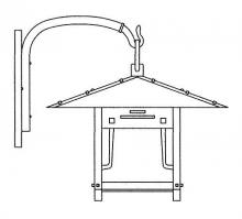 Arroyo Craftsman PDB-17GRC-RC - 17" pagoda wall bracket