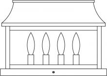 Arroyo Craftsman PRC-15RM-BK - 15" Providence column mount