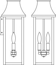 Arroyo Craftsman PRW-7LCS-AB - 7" Providence long body flush wall mount