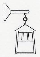 Arroyo Craftsman RB-8M-P - 8" raymond wall mount