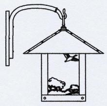 Arroyo Craftsman TRB-16GSGW-AB - 16" timber ridge wall bracket with goose filigree