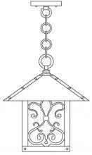 Arroyo Craftsman TRH-12ASGW-AB - 12" timber ridge pendant with ashbury  filigree