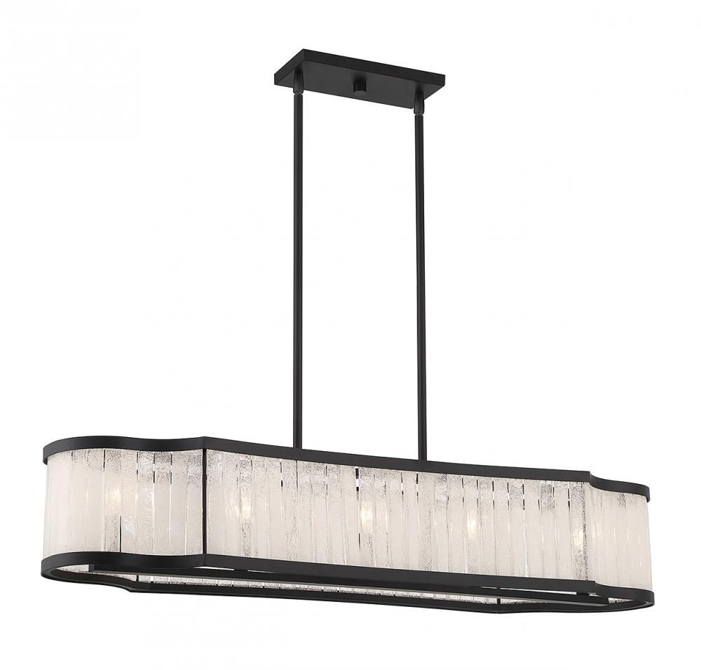 Parkside 5-Light Linear Chandelier in Matte Black