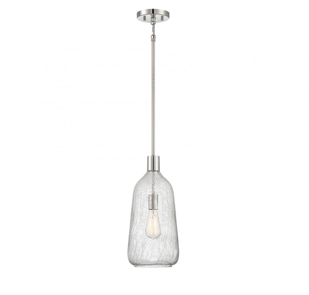 Adair 1-Light Pendant in Polished Nickel