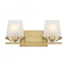 Lighting One US V6-L8-5250-2-322 - Klein 2-Light Bathroom Vanity Light in Warm Brass