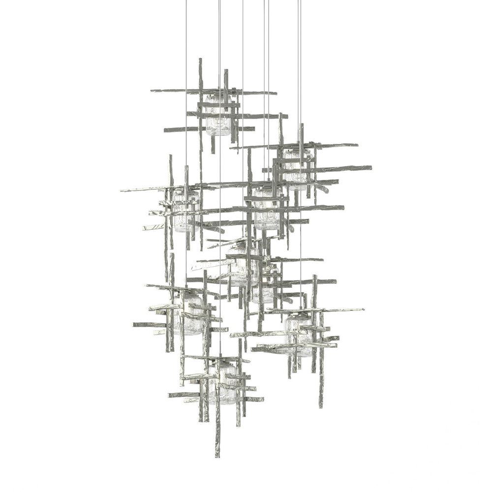 Tura 9-Light Seeded Glass Pendant