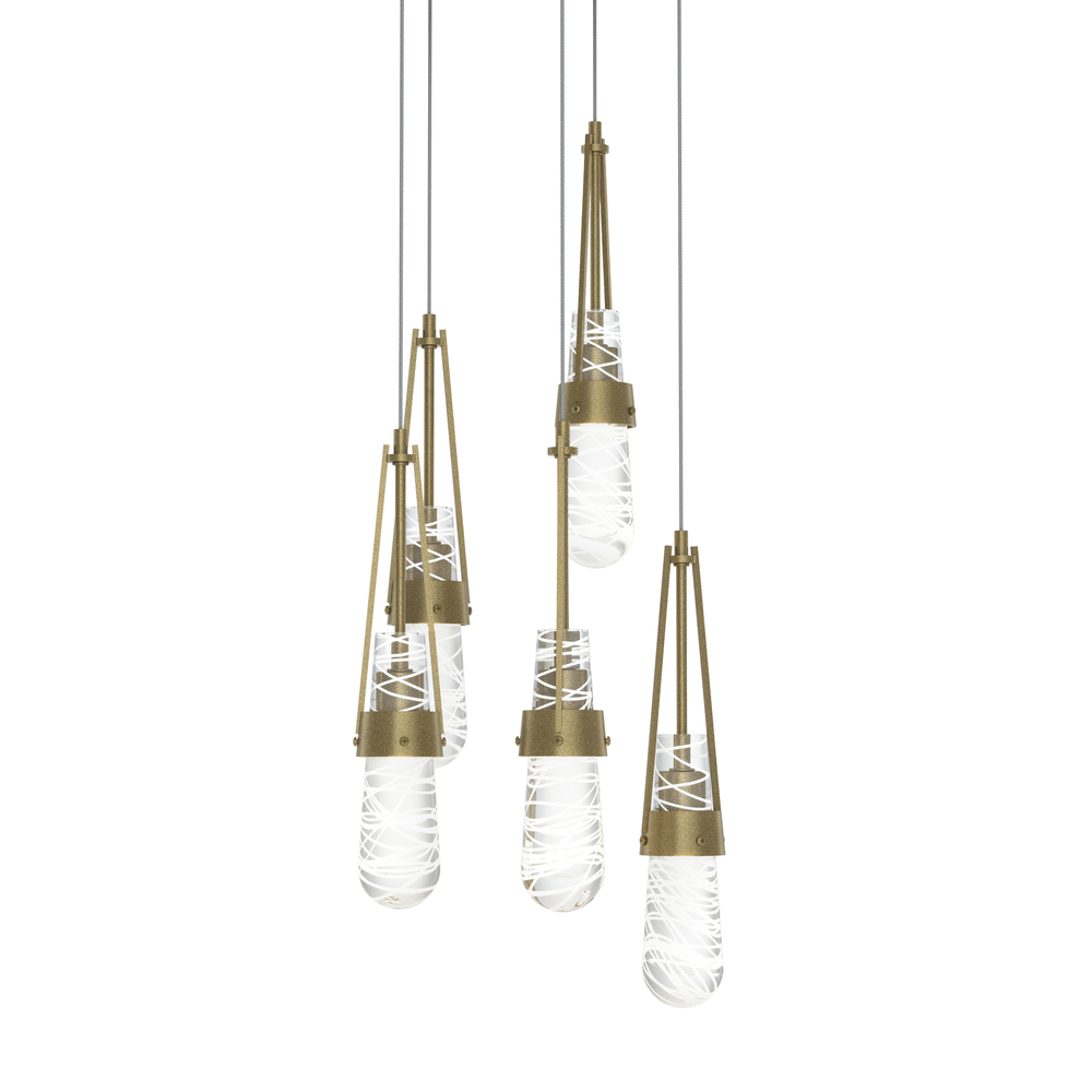 Link 5-Light Blown Glass Pendant