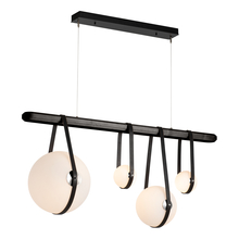 Hubbardton Forge 131043-LED-STND-10-24-LK-WB-GG0702 - Derby Linear 4-Light LED Pendant