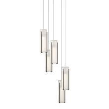  131124-SKT-LONG-05-GG0065 - Exos Glass 5-Light Pendant