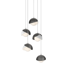  131125-SKT-LONG-02-89-GG0711 - Brooklyn 5-Light Double Shade Pendant