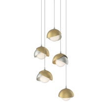 Hubbardton Forge 131125-SKT-LONG-85-86-GG0711 - Brooklyn 5-Light Double Shade Pendant