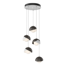 Hubbardton Forge 131125-SKT-STND-02-14-GG0711 - Brooklyn 5-Light Double Shade Pendant