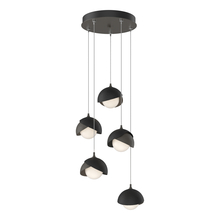 Hubbardton Forge 131125-SKT-STND-07-10-GG0711 - Brooklyn 5-Light Double Shade Pendant