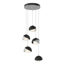 Hubbardton Forge 131125-SKT-STND-82-10-GG0711 - Brooklyn 5-Light Double Shade Pendant