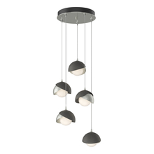 Hubbardton Forge 131125-SKT-STND-85-20-GG0711 - Brooklyn 5-Light Double Shade Pendant