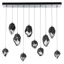 Hubbardton Forge 131145-SKT-LONG-85-BP0756 - Chrysalis 10-Light Mixed Crystal Pendant