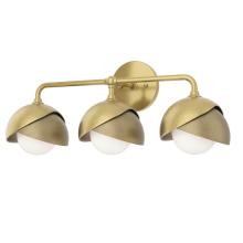 Hubbardton Forge 201375-SKT-86-84-GG0711 - Brooklyn 3-Light Double Shade Bath Sconce