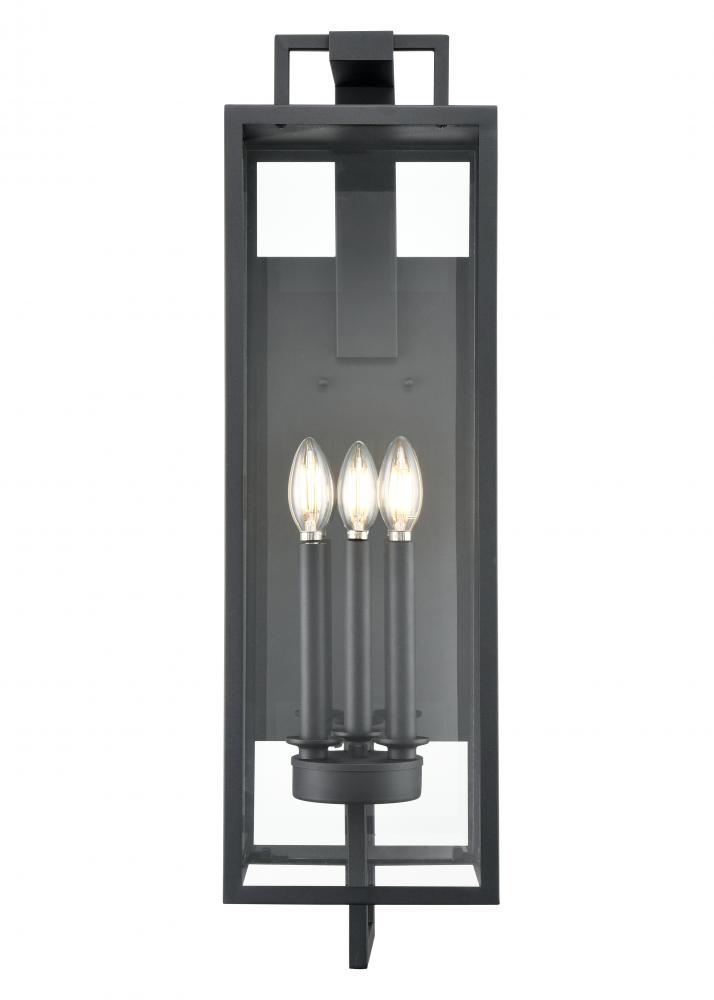 Lamont 3-Light Outdoor Wall Sconce Textured Black