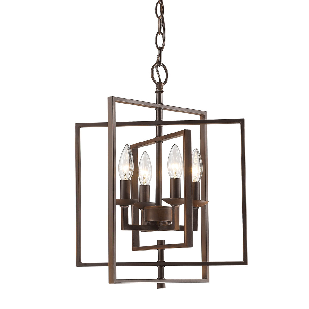 4-Light Pendant light Rubbed Bronze