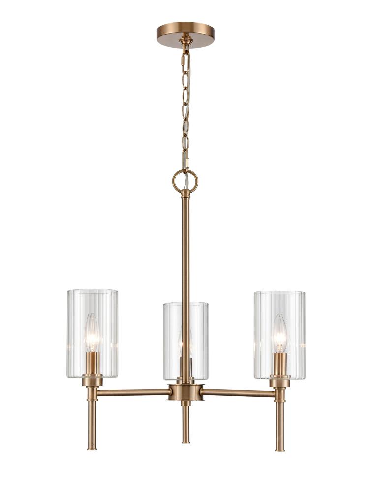 Chastine 3-Light Chandelier Ceiling Light Modern Gold