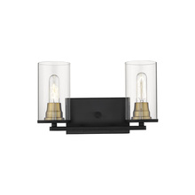 Millennium 3492-MB/HBZ - Pasadena 2-Light Vanity Matte Black/Heirloom Bronze