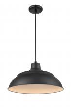 Millennium LEDRWHC17-SB - R Series 1-Light Cord Hung Warehouse Satin Black