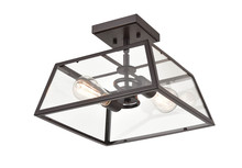 Millennium 8022-PBZ - Grant 2-Light Outdoor Flush Mount Powder Coated Bronze