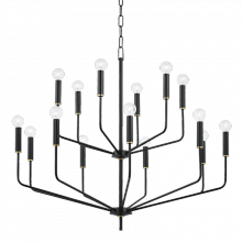 Mitzi by Hudson Valley Lighting H516815-AGB/SBK - Bailey Chandelier