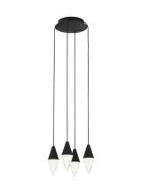 Visual Comfort & Co. Modern Collection 700TRSPTRT4RB-LED930 - Turret 4 Light Chandelier