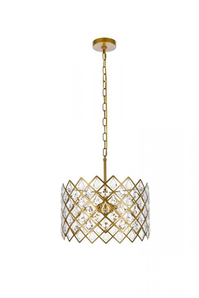 Lyla 16 Inch Pendant in Brass