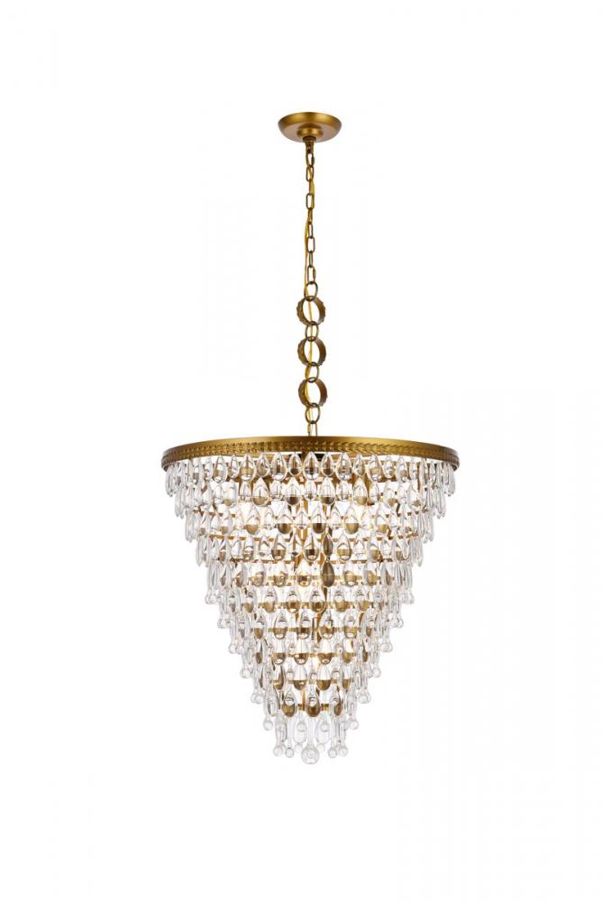 Nordic 7 Lights Brass Chandelier