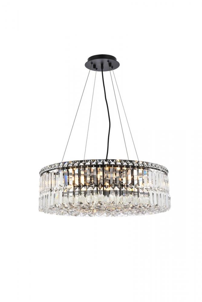 Maxime 24 Inch Black Chandelier