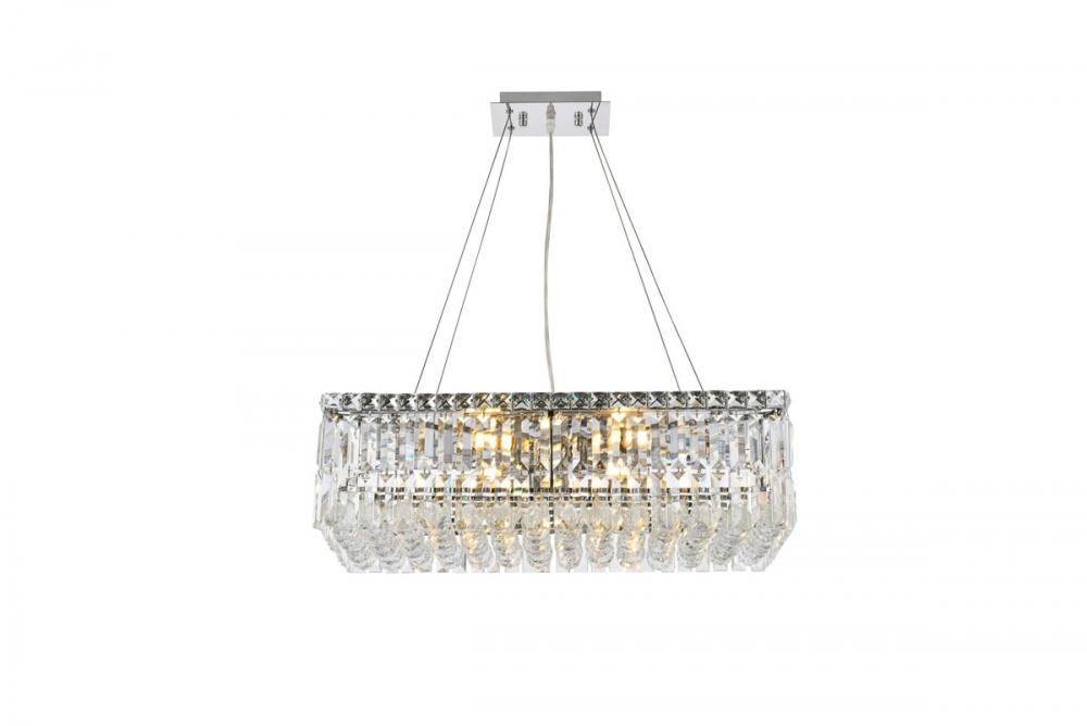 MaxIme 6 Light Chrome Chandelier Clear Royal Cut Crystal