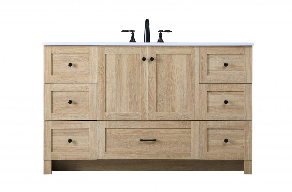 54 inch Single Bathroom Vanity in Mango Wood