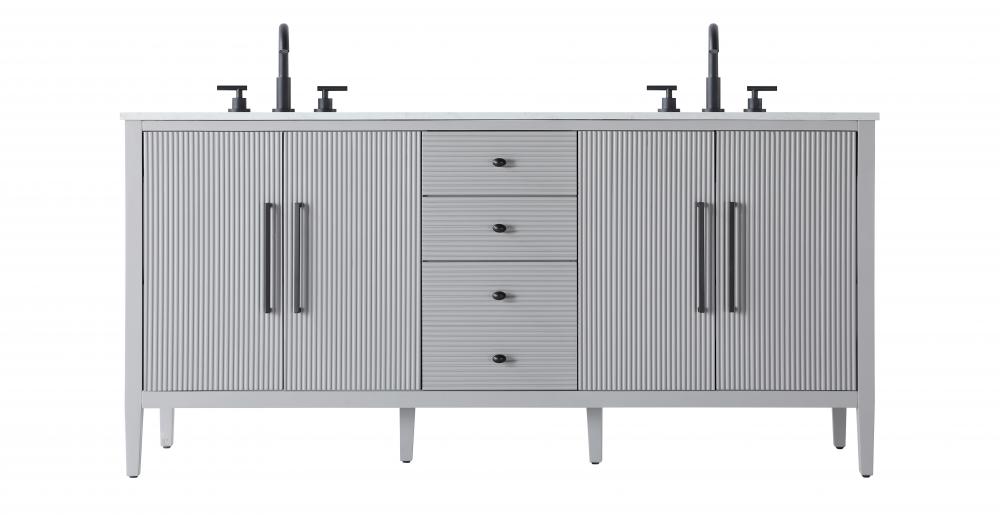 72 inch Double Bathroom Vanity in Grey