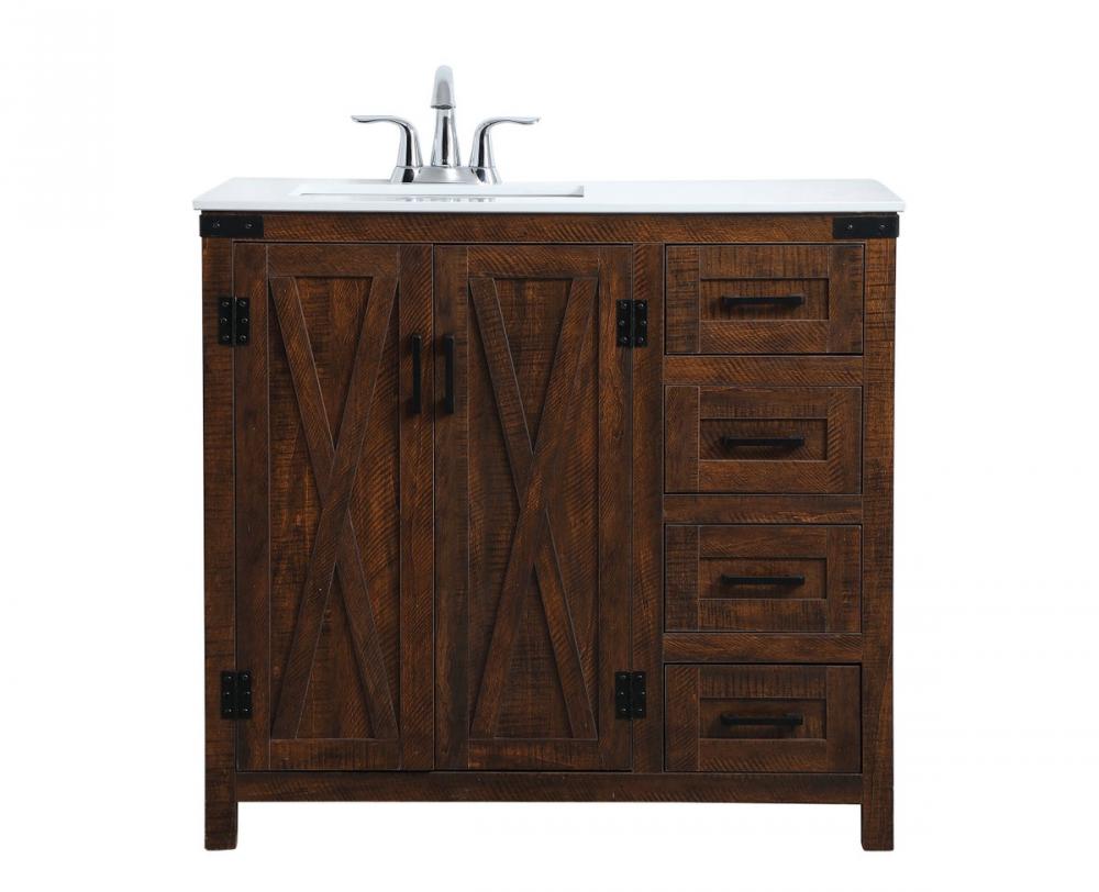 36 Inch Single Bathroom Vanity in Espresso