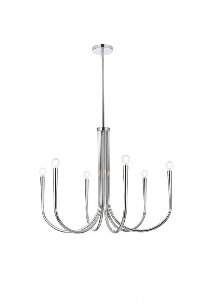 Layne 30 Inch Chandelier in Chrome