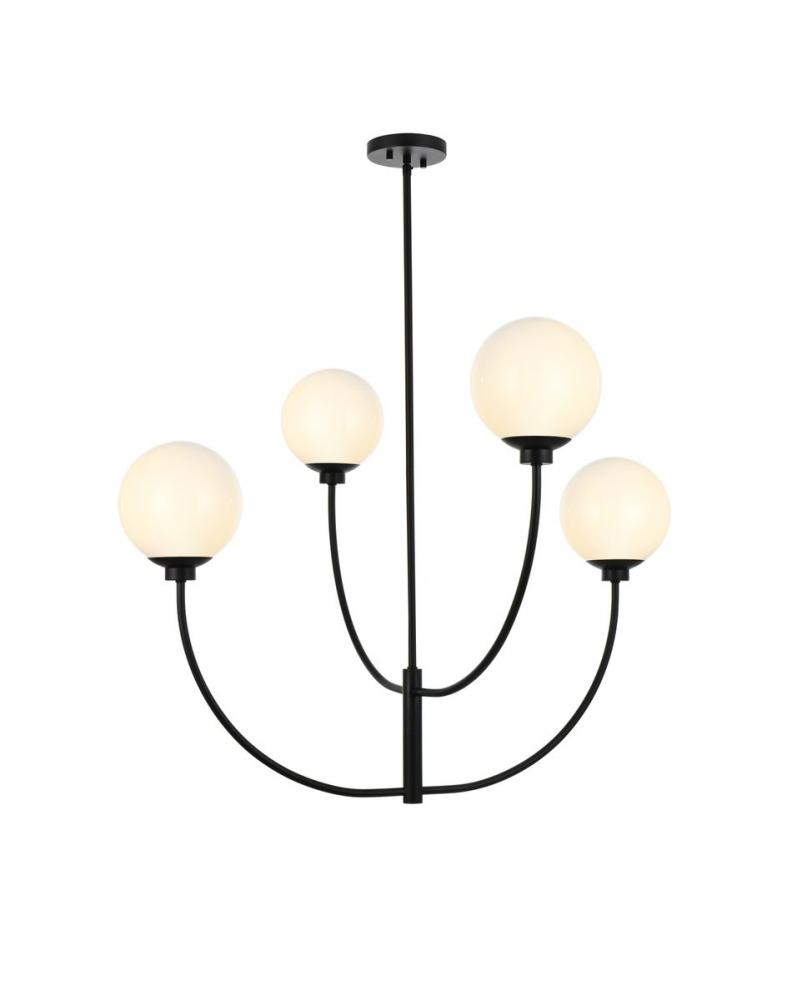 Nyomi 36 Inch Chandelier in Black