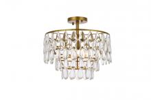 Elegant 1103F16BR - Mila 16 Inch Flush Mount in Brass