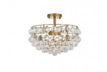 Elegant 1107F16BR - Savannah 16 Inch Flush Mount in Brass