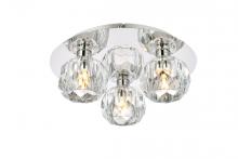 Elegant 3509F12C - Graham 3 Light Ceiling Lamp in Chrome