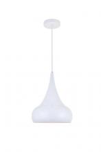 Elegant LDPD2047WH - Circa 1 Light White Pendant