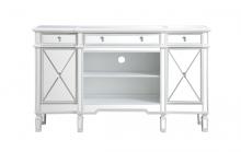 Elegant MF61060AW - Contempo 60 In. Mirrored Credenza in Antique White