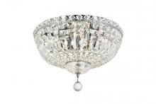 Elegant V2528F16C/RC - Tranquil 6 Light Chrome Flush Mount Clear Royal Cut Crystal