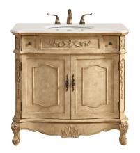 Elegant VF10136AB - 36 In. Single Bathroom Vanity Set in Antique Beige