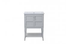 Elegant VF2101 - 2 Doors Cabinet 24 In.x18 In.x34 In. in Grey