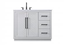 Elegant VF29042GR - 42 inch Single Bathroom Vanity in Grey