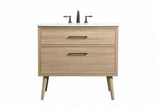 Elegant VF41036MW - 36 Inch Single Bathroom Vanity in Mango Wood