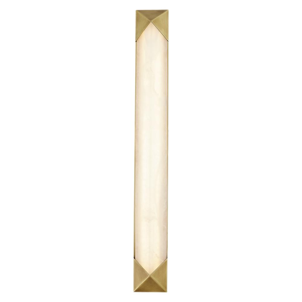 Caesar 25-in Vintage Brass/Alabaster LED Wall/Vanity